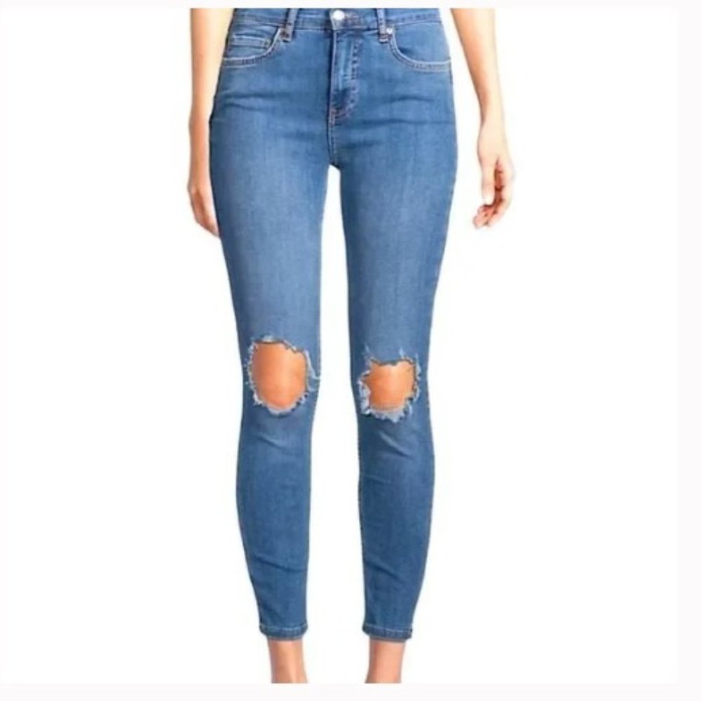 Free People Busted Knee Skinny Jeans Size W 25L